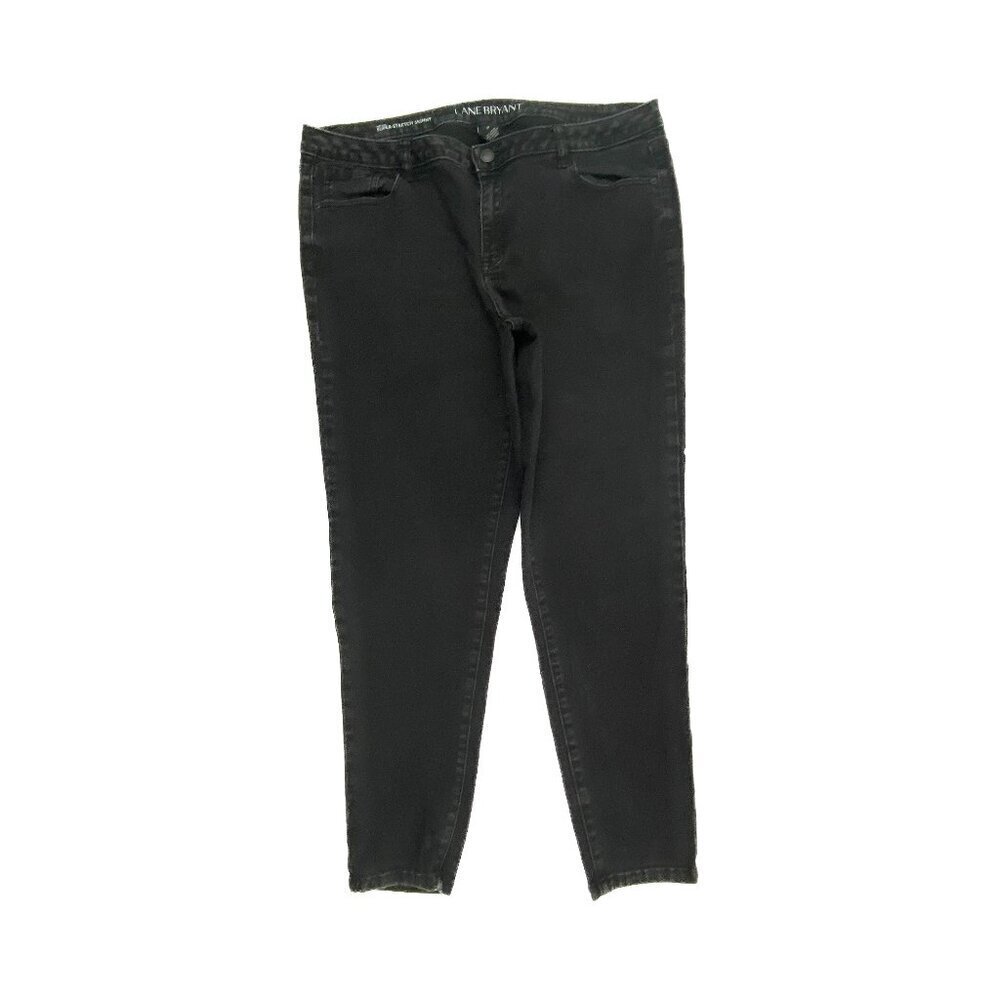 Lane Bryant Mid Rise Skinny Women's size 20 Black Denim Jeansβ